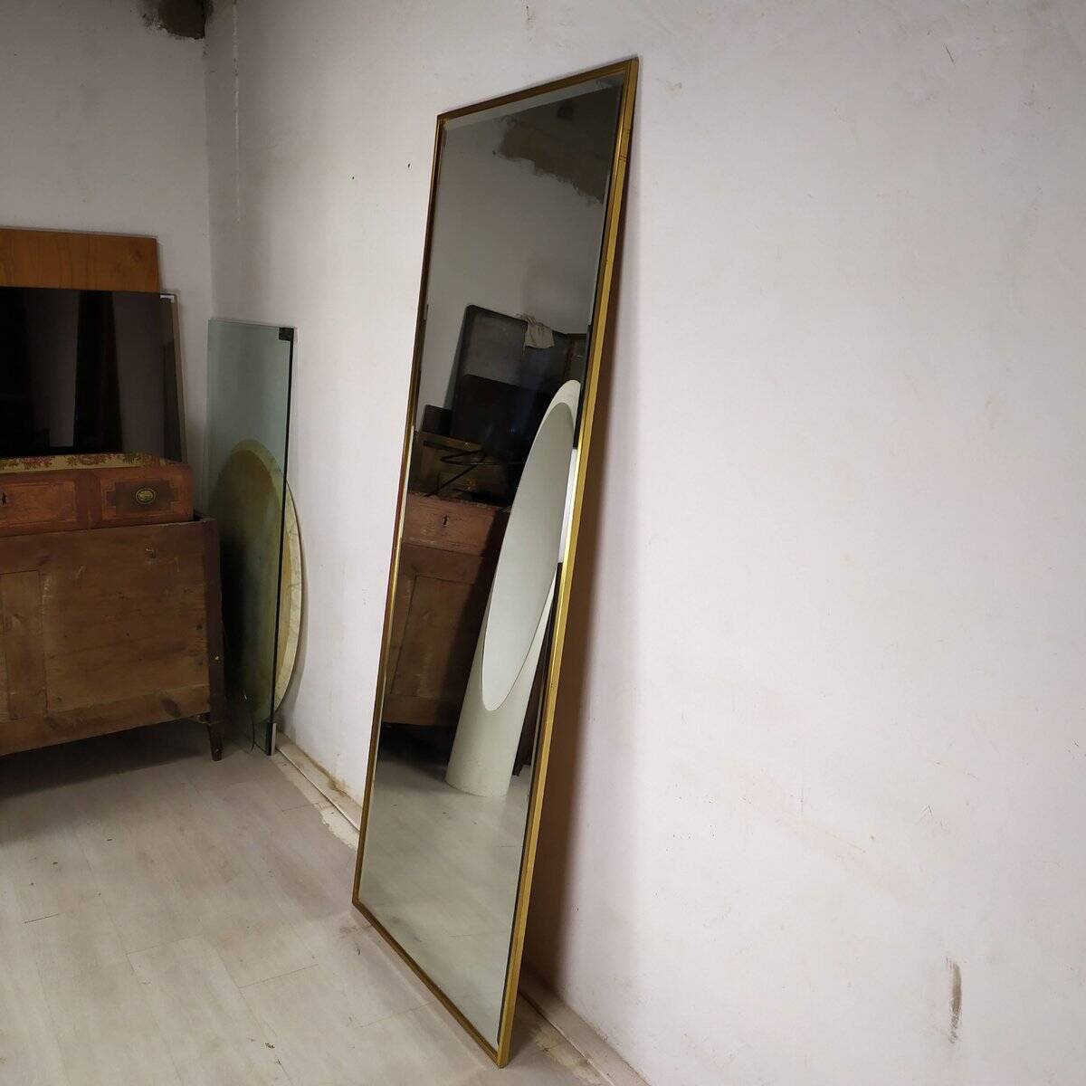 Vintage gold mirror, 1970s