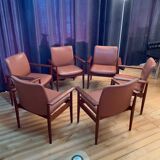 Set of six Diplomat armchairs, model 209 by Finn Juhl, Cado, 1960s