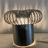 Spring Andrea Lazzari grey stainless spring lamp for Morosini 1970