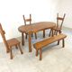Vintage brutalist dining set, 1960s