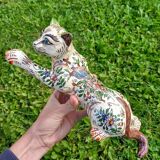 Zoomorphic Bouquetieres Hand-painted Desvres Cats
