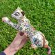 Bouquetieres Zoomorphes Chats Desvres peints Mains
