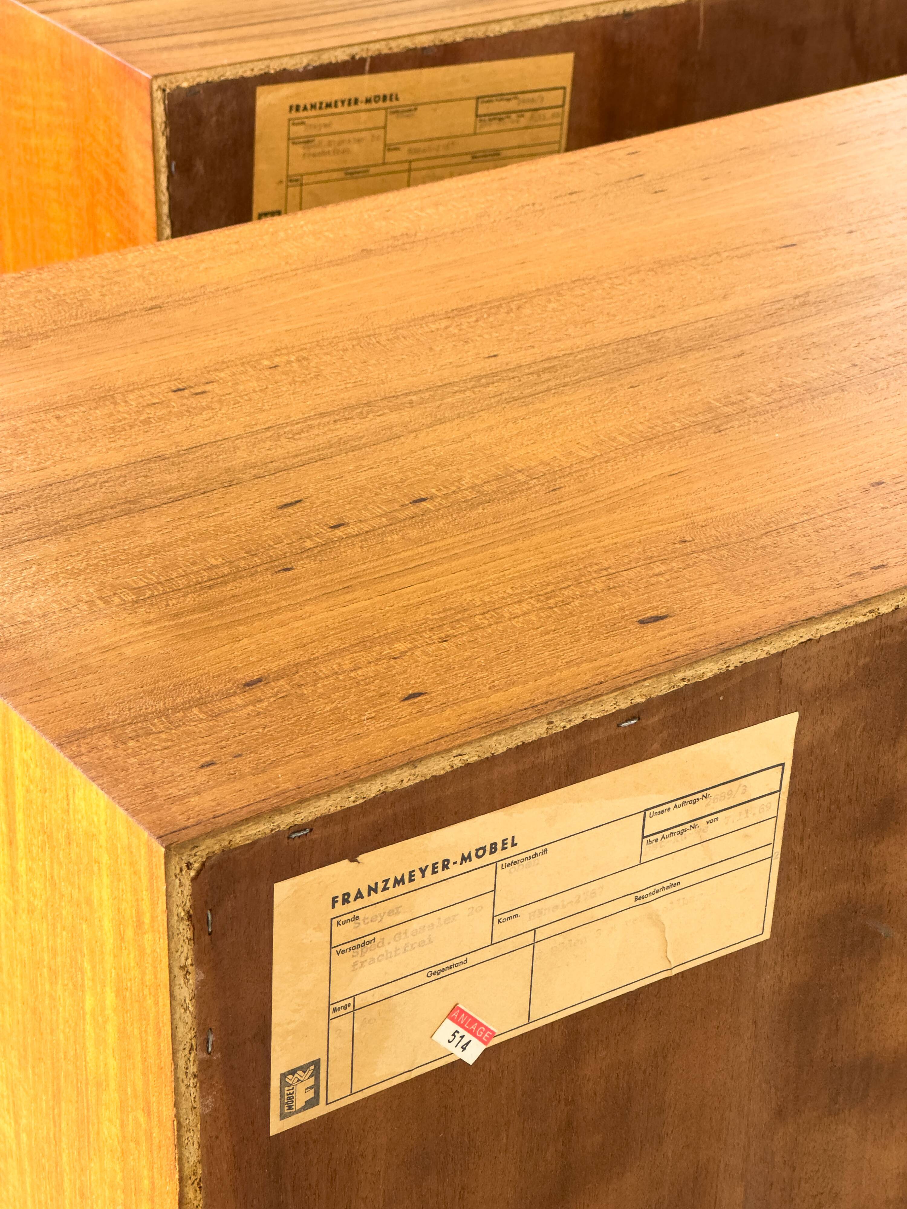 Bibliothèques en teck du milieu du siècle de Franzmeyer Möbel, années 1960, lot de 2