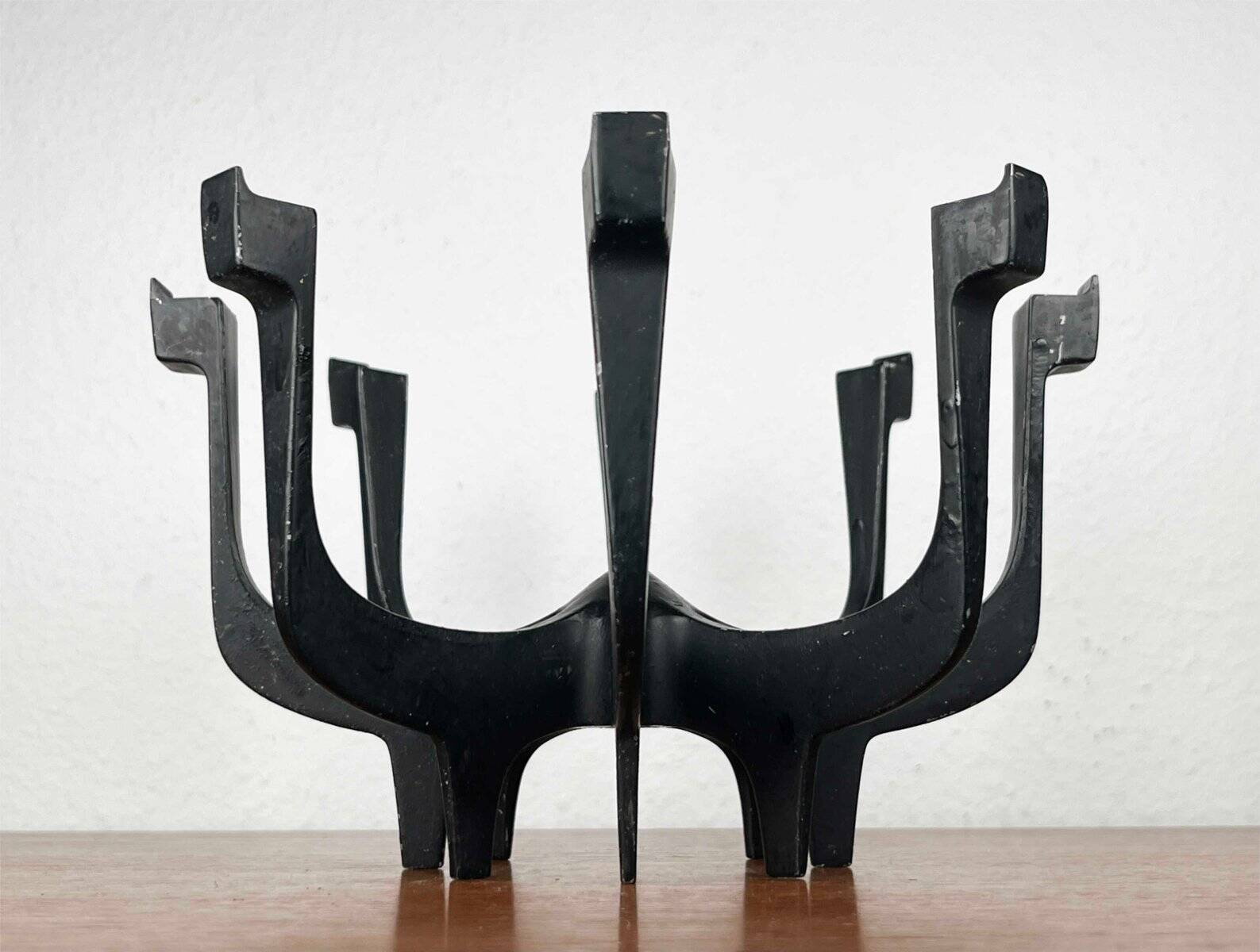 Danish metal candlestick in mid-century style by Gunnar Cyren for Dansk Designs Denmark, 1960s.