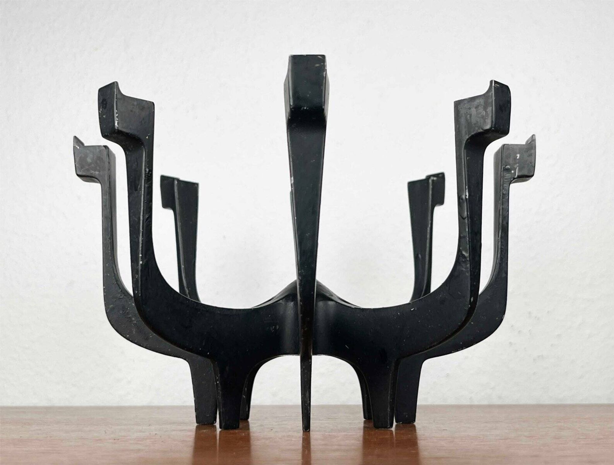 Danish metal candlestick in mid-century style by Gunnar Cyren for Dansk Designs Denmark, 1960s.