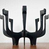 Danish metal candlestick in mid-century style by Gunnar Cyren for Dansk Designs Denmark, 1960s.