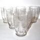 Series of 6 glasses cups 1920 in crystal engraved guilloché in pantogravure 9.2Ht