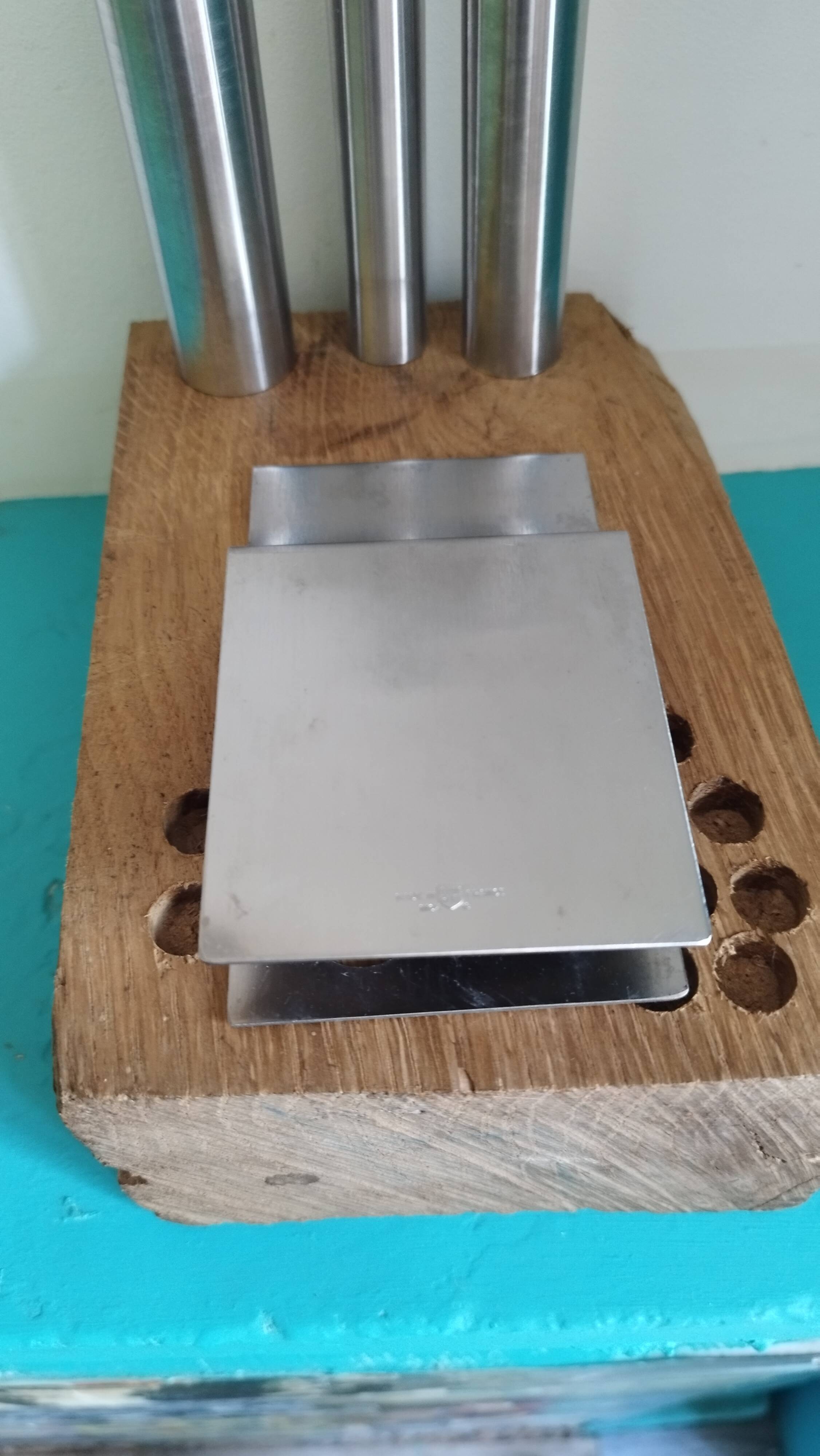 Soliflore, vase, en inox Letang Rémy, modèle rare