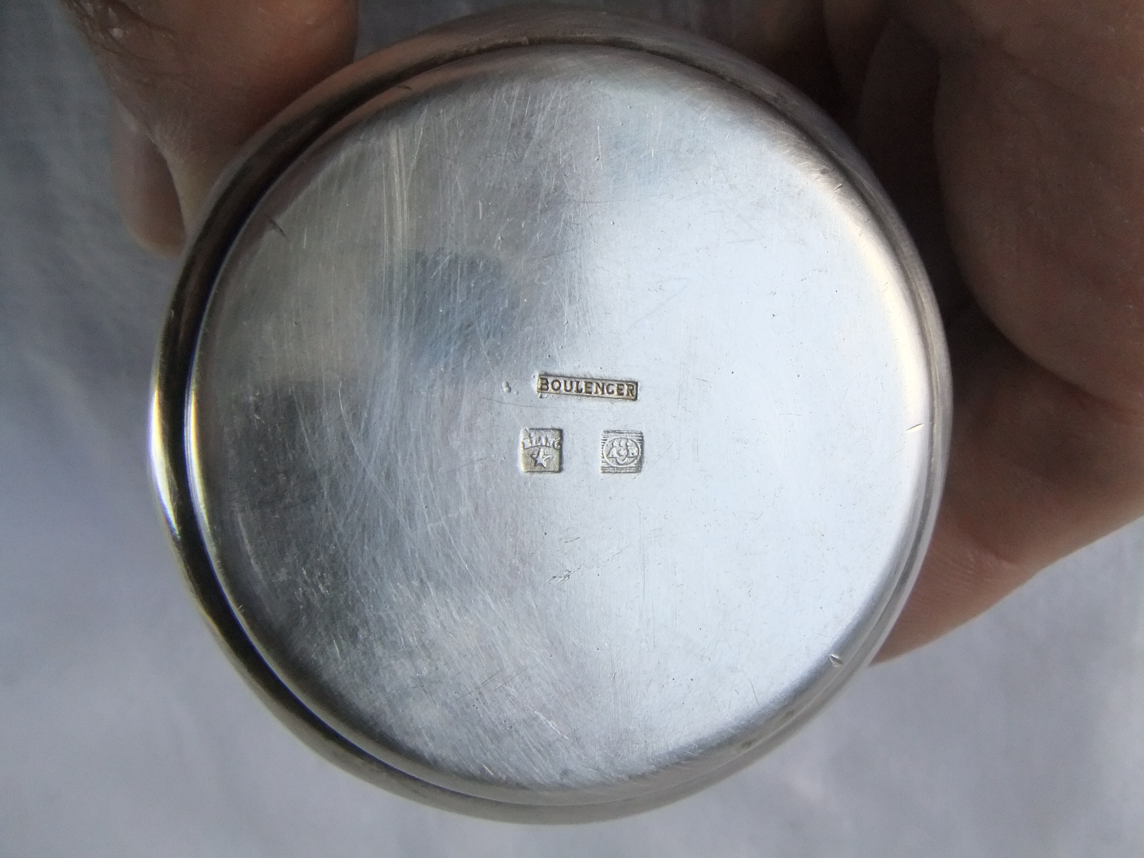 Timbale ancienne métal argenté poinçon collection art déco poinçon