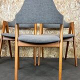 Set of 4 teak chairs by Kai Kristiansen for Sva Møbler Danish Design 60s 70s