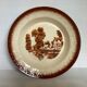 Earthenware plate from Moulin des Loups with stencil pattern.