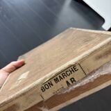 Miroir vintage 1920 triptyque barbier doré fleurs neuf bon marché - 28 x 60