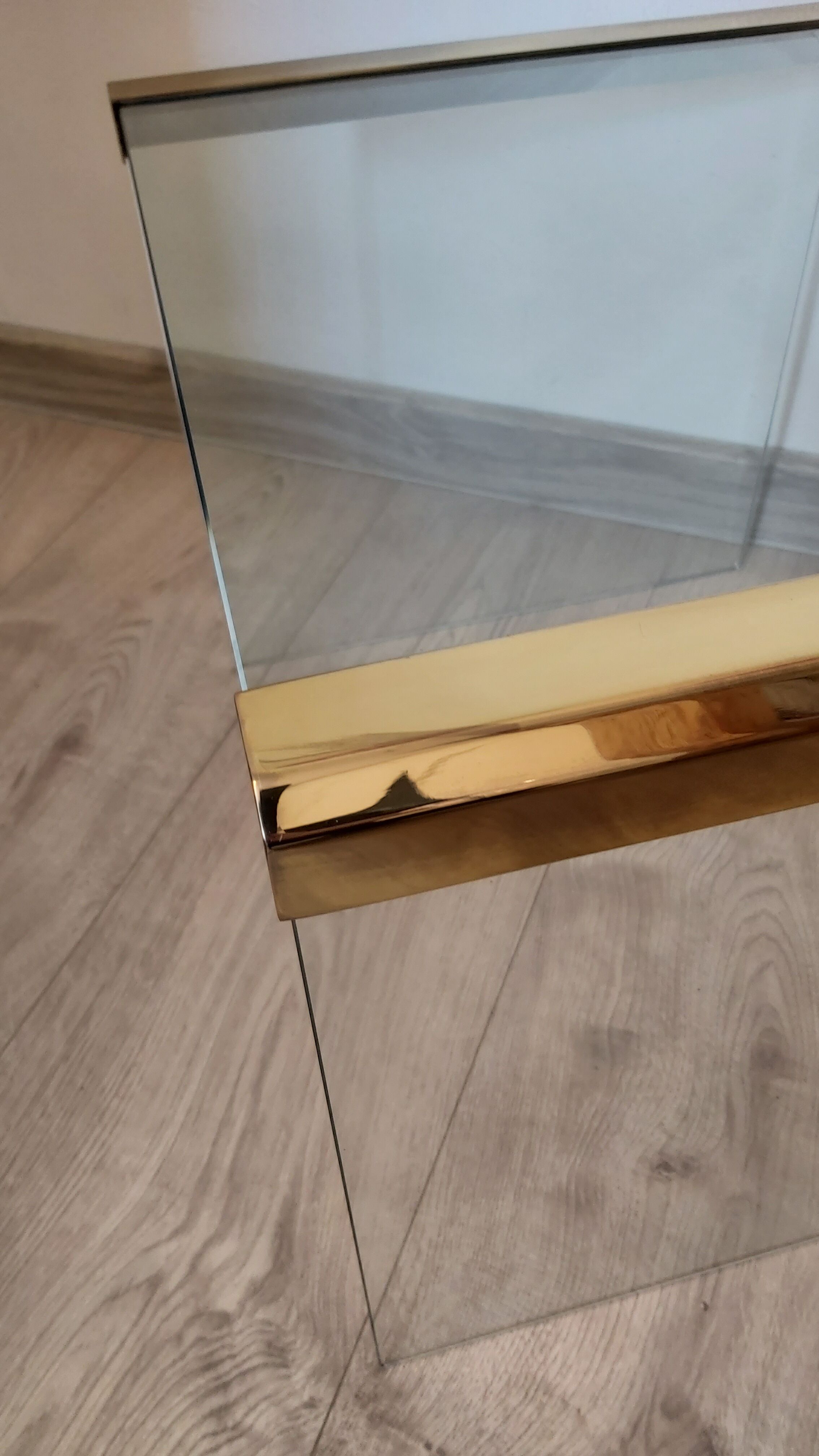 A pair of glass tables, designed by L. Rosen, Pace Collection, USA, 1970