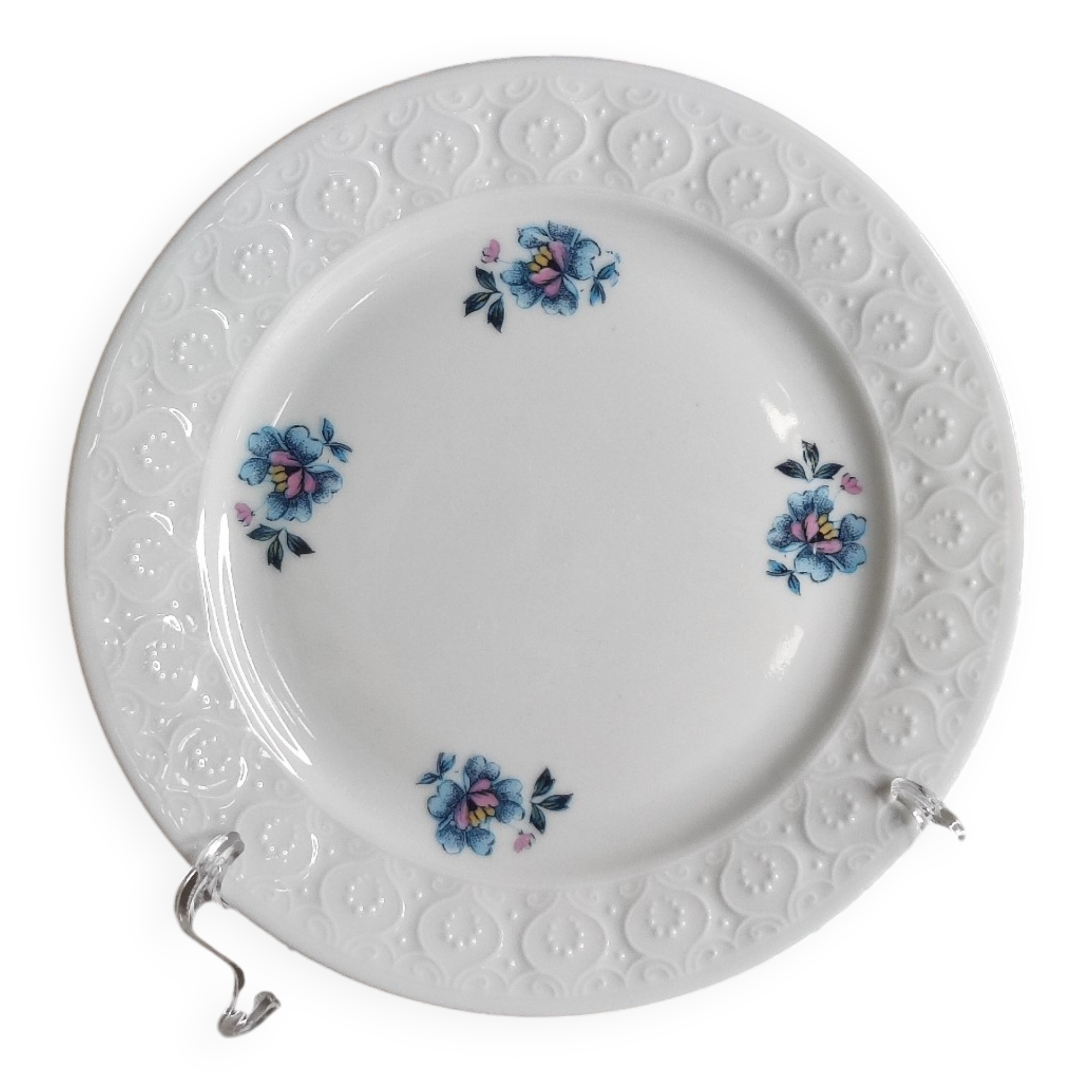 Porcelain floral dessert plate