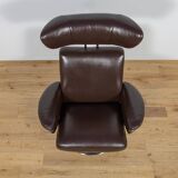 Ergonomic Lounge Chair with Ottoman Model from Ekornes Stressless, 2000s, Set of 2