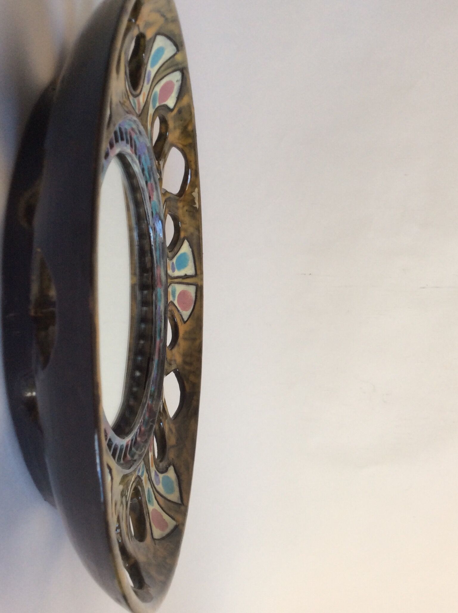 Ceramic mirror from the 1960s 32cm