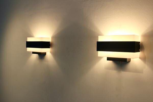 Louis Kalff Philips black and white wall apply