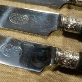 6 anciens couteaux manche ébène coutellerie supérieure
