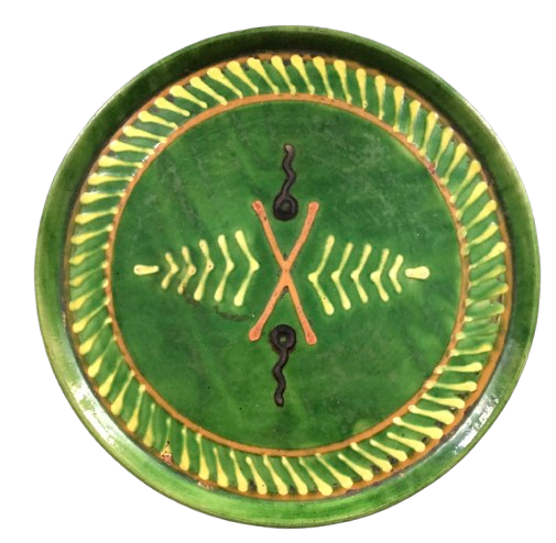 Green plate graphic design