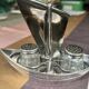 RARE silver-plated salt and pepper shaker set by Cristofle, Gallia collection