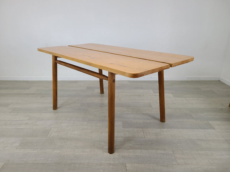 Table "grain de café" vintage années 60