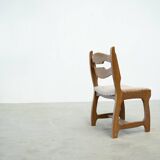 Set of six brutalist razorback dining chairs