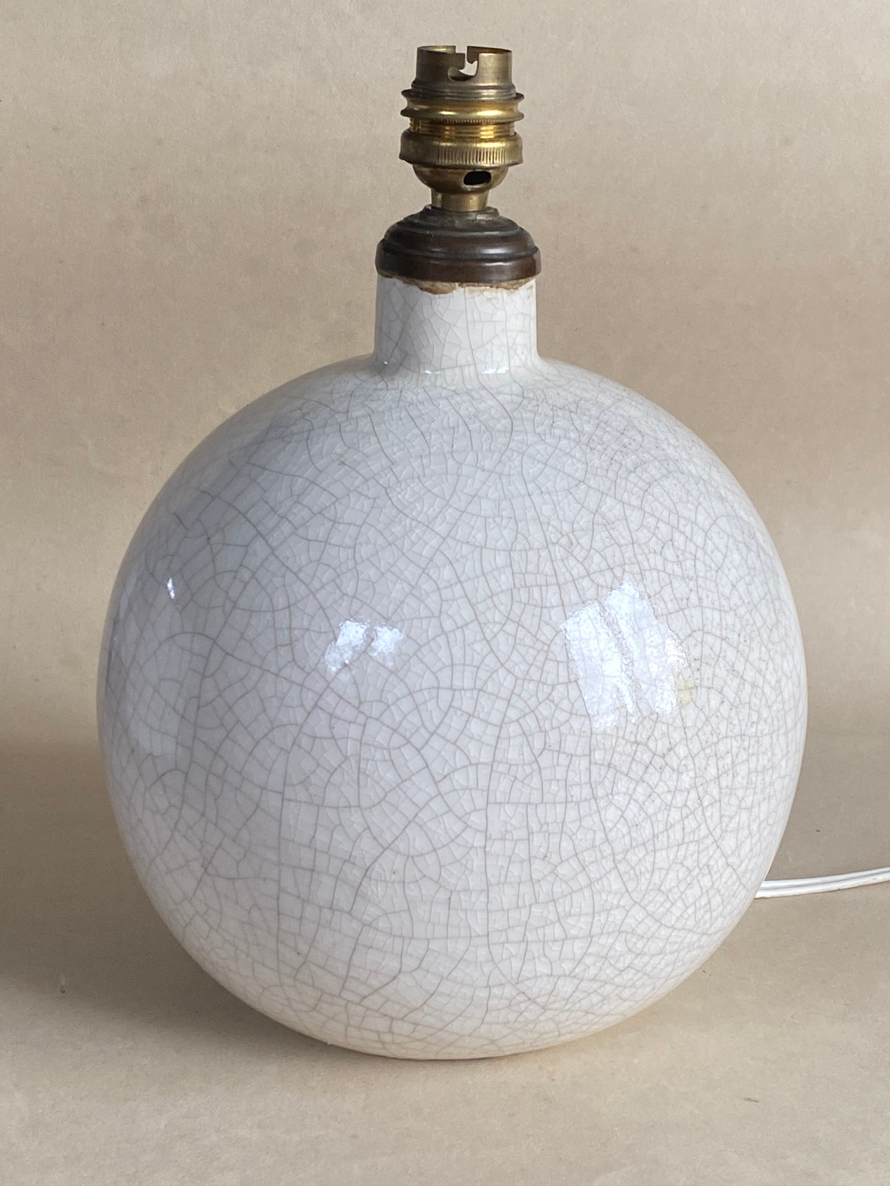 Cracked ceramic ball lamp art deco 1930