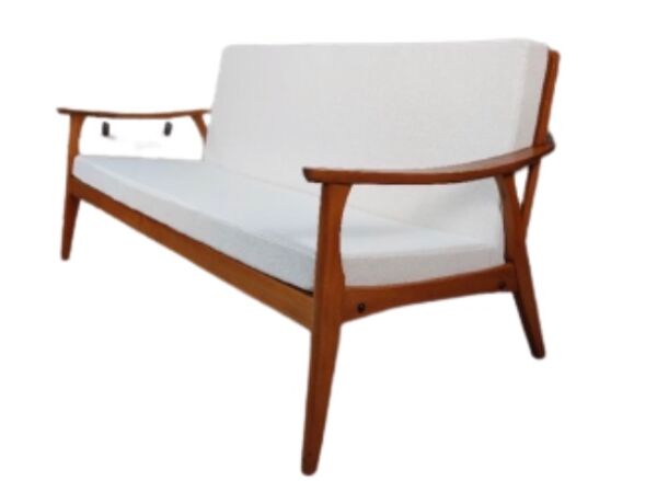 Canapé scandinave en teck des années 50, 50, 70, canapé vintage