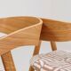 Scandinavian design solid oak dining chairs