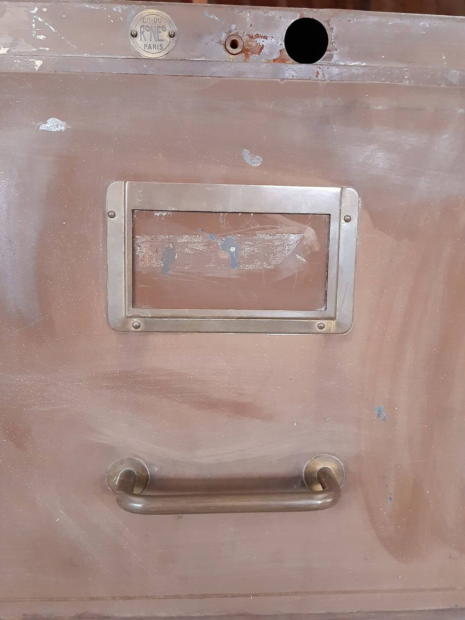 Set of industrial drawer cabinets.