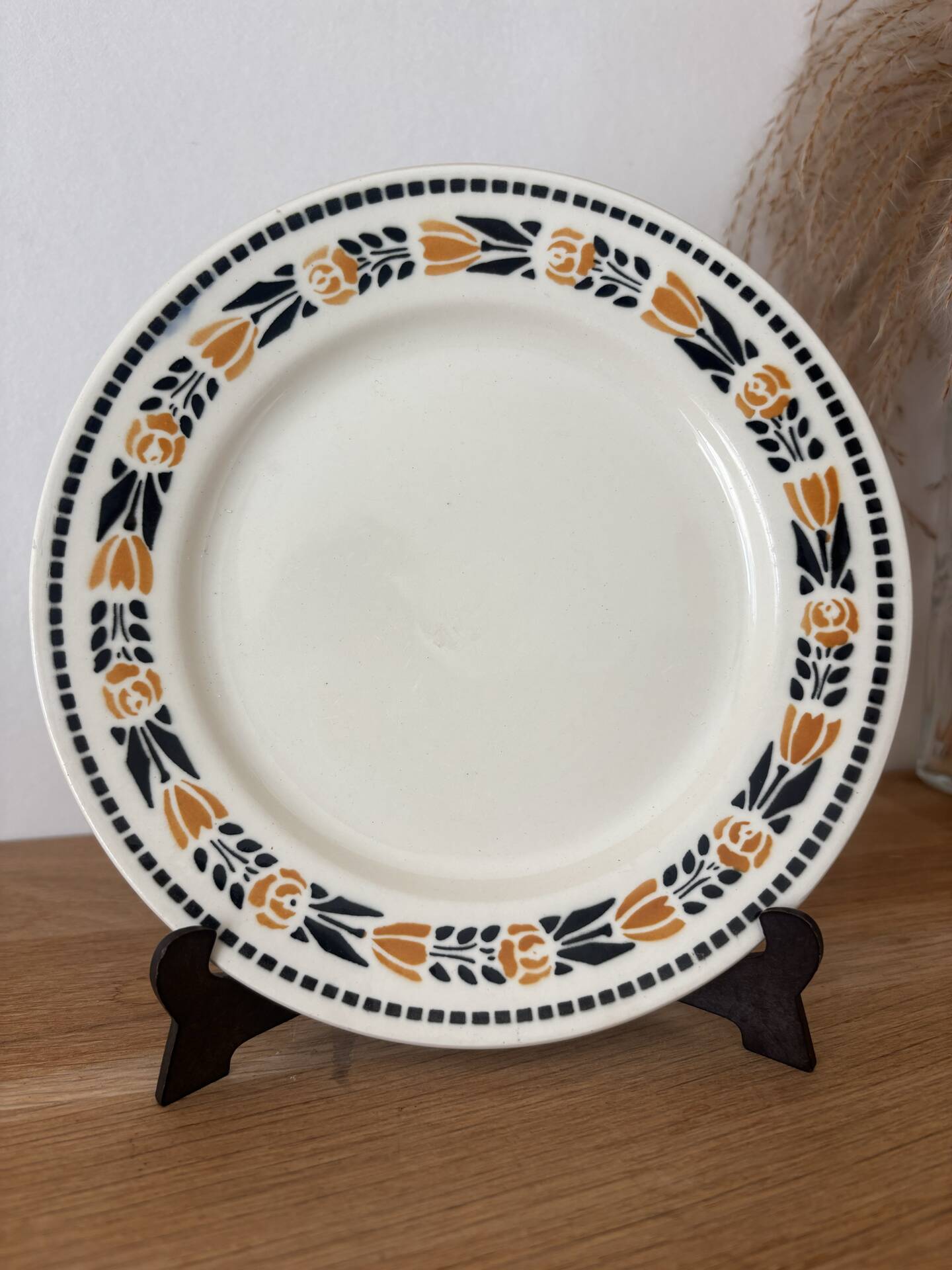 Old pottery pastry plate Badonviller Denise