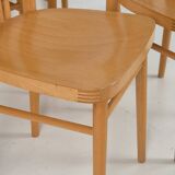 Retro Style Dining Chair Set (Circa 1950). Set of 4 Pieces