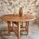 Vintage French drop-leaf table – Oval dining table, circa 1930–1950