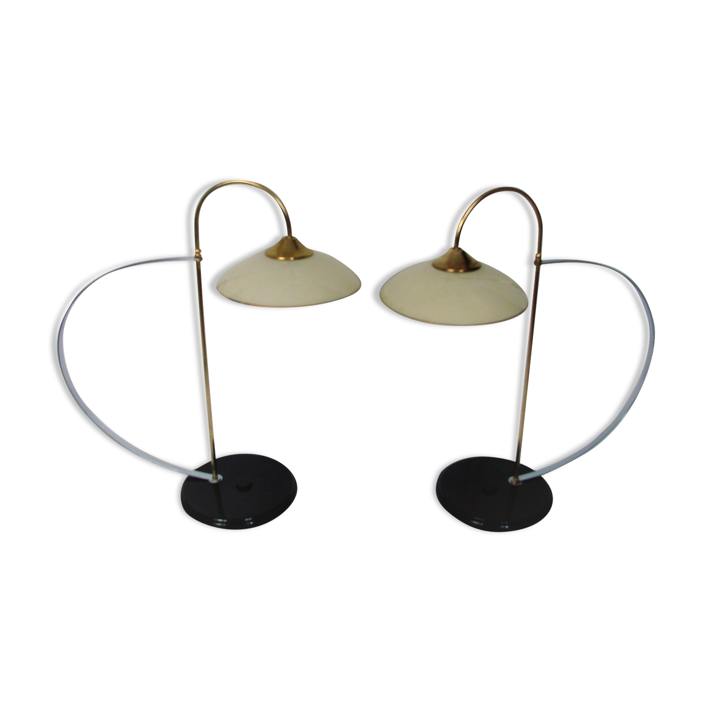 Pair of minimalist lamps, 1970s