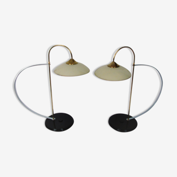Pair of minimalist lamps, 1970s