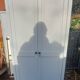 beautiful Parisian wardrobe 2 doors light gray 1920/40 + key