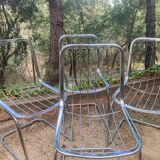 Ensemble chaises design métal chevron