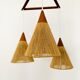 Teakwood and Sisal Cascading Lamp by Temde