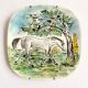 Decorative horse plate signed from the 60s-70s