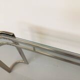 Morex vintage Italian rectangular coffee table in clear glass