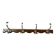 Wood and brass coat hook