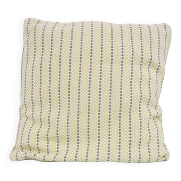 Coussin vintage à rayures beiges