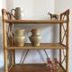 Shelf library in rattan, wood and bamboo vintage