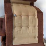 Fauteuil space age,en velours côtelé des années 70