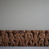 Hand-carved wooden decorative sculpture, mid-century, Danish cabinetmaker, 1970s.