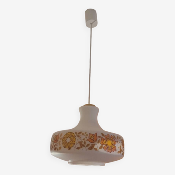 Suspension en opaline 70's