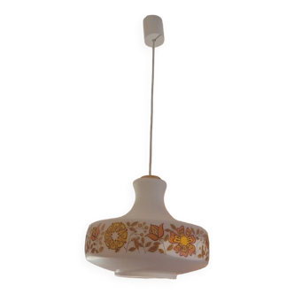 70's opaline pendant light