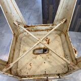 Authentic pair of Xavier Pauchard industrial Tolix metal stools 50