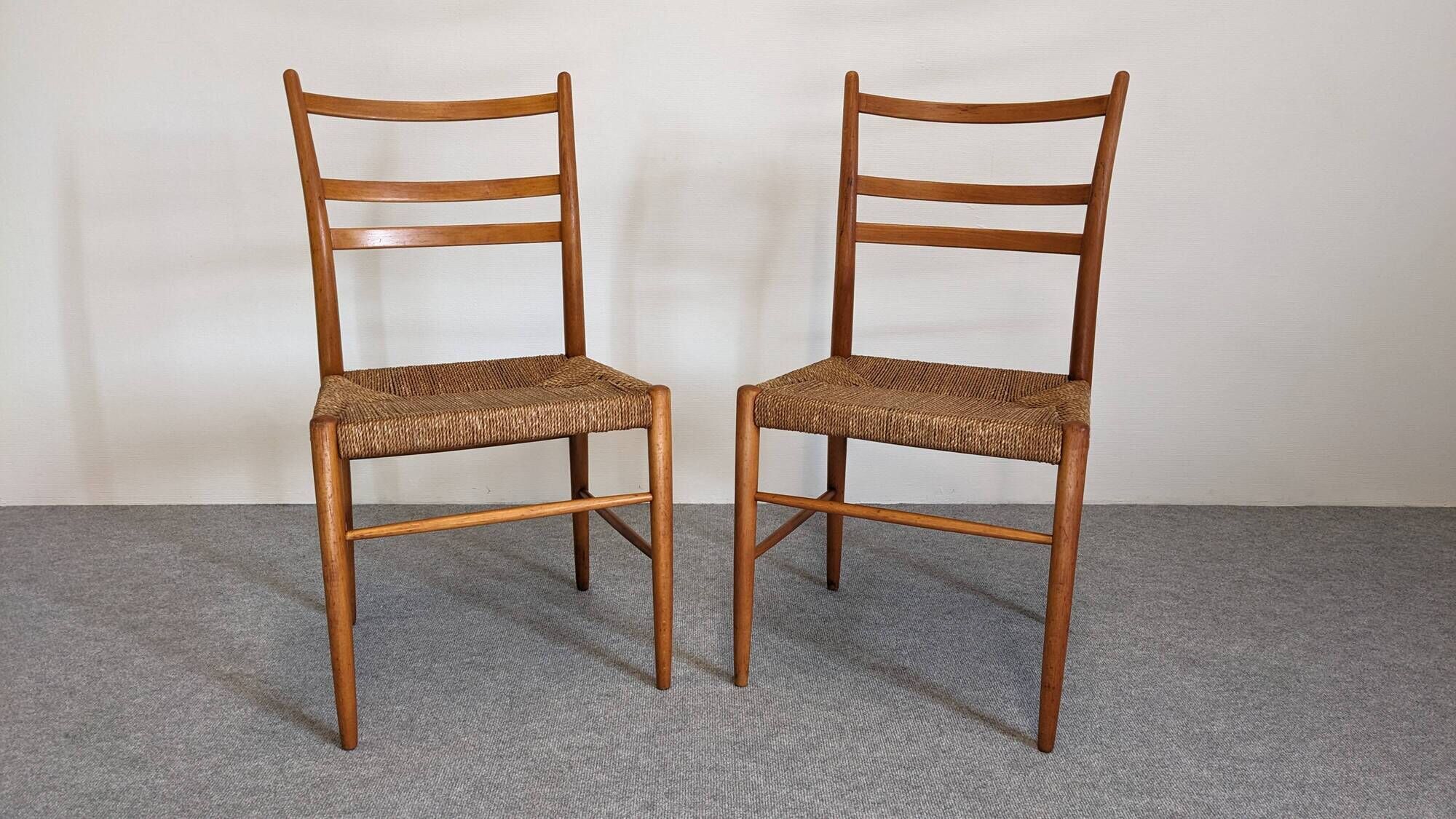Pair of modernist Scandinavian chairs by Yngve Ekström, Sweden 1956