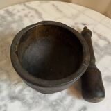 Wooden mortar and pestle